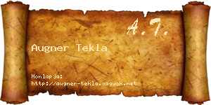 Augner Tekla névjegykártya